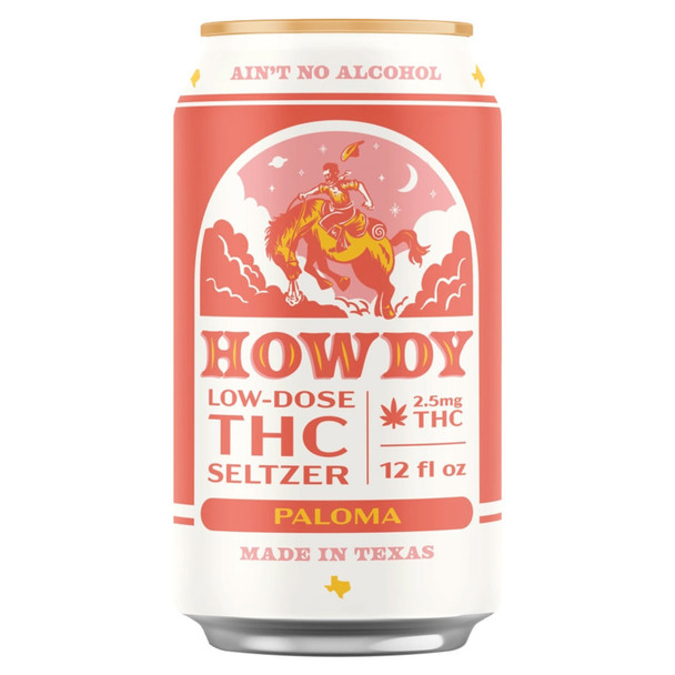 Howdy D9 THC 2.5mg Paloma - 12 Oz - 4-PK