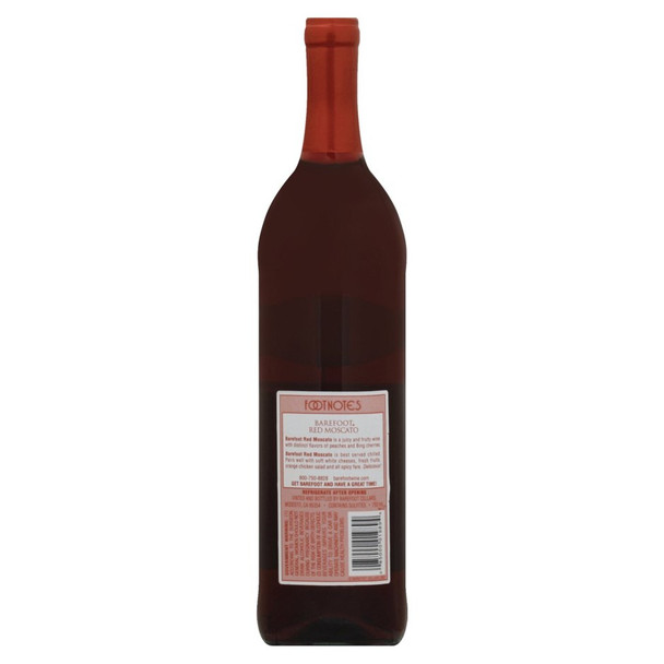 Barefoot Red Moscato - 750 mL - 750ML - Glass