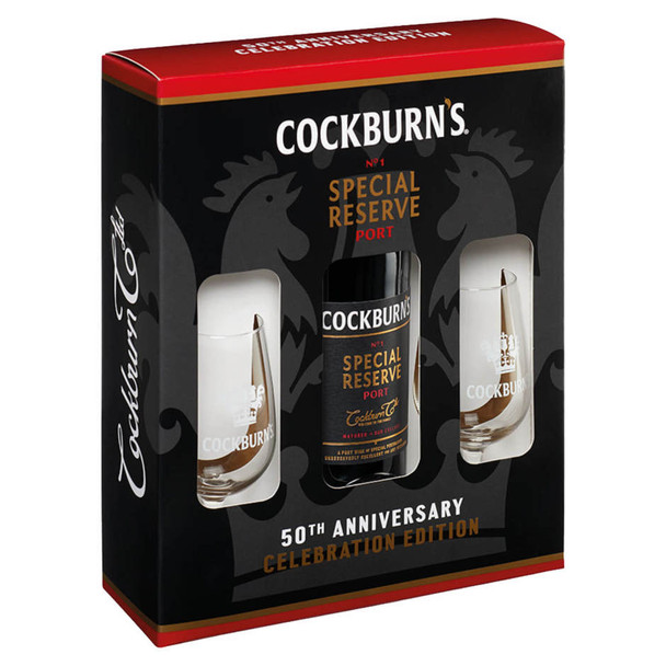 Cockburn's Special Reserve Porto with Glasses - 750 mL - Set - Glass