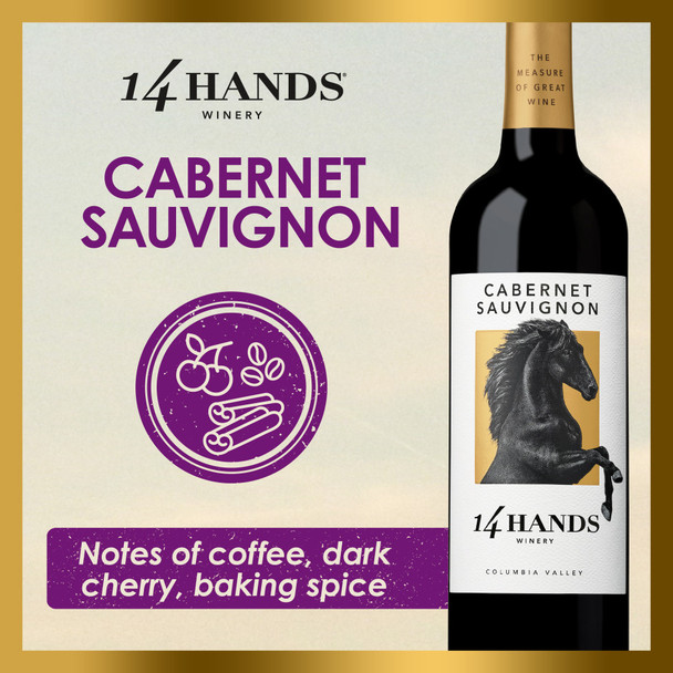 14 Hands Cabernet Sauvignon - 750 mL - 750ML - Glass