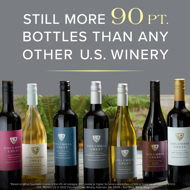 Columbia Crest Grand Estates Chardonnay - 750 mL - 750ML - Glass