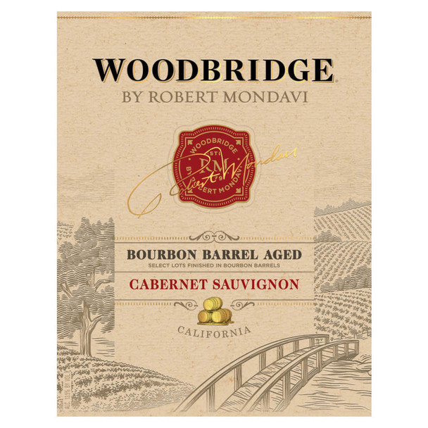 Woodbridge by Robert Mondavi Bourbon Barrel Aged Cabernet Sauvignon - 750 mL - 750ML - Glass