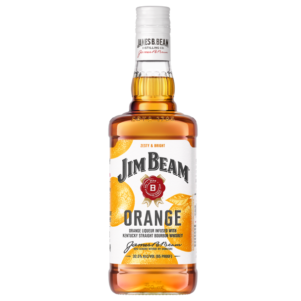 Jim Beam Orange Whiskey - 750 mL - 750ML - Glass