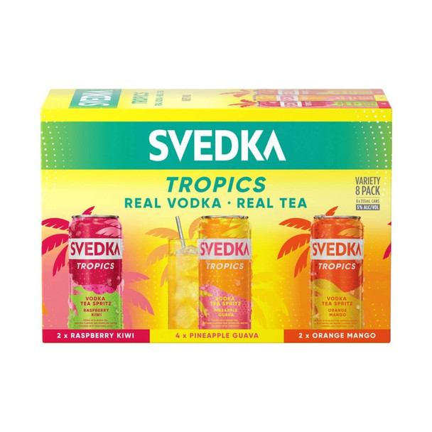 Svedka Tropics Vodka Tea Spritz Cocktail Combo Pack - 355 mL - 8-PK - Aluminum