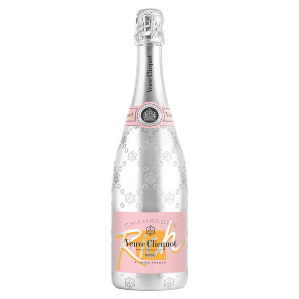 Veuve Clicquot Rich Rose Champagne - 750 mL - 750ML - Glass