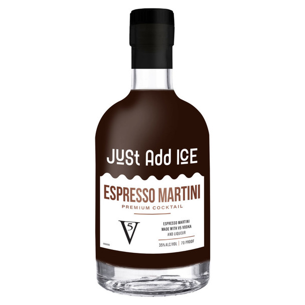 Just Add Ice Espresso Martini Cocktail with V5 - 375 mL - 375ML - Glass Just Add Ice Espresso Martini Cocktail with V5 - 375 mL - 375ML - Glass