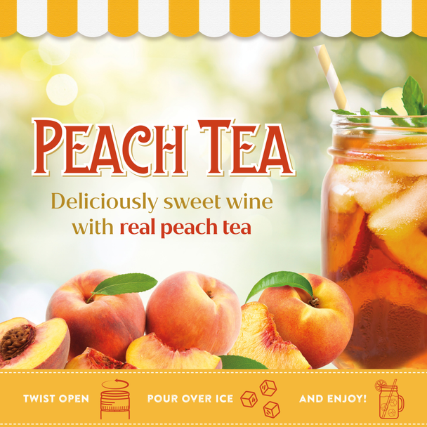 Sutter Home Peach Tea Wine Cocktail - 750 mL - 750ML - Glass