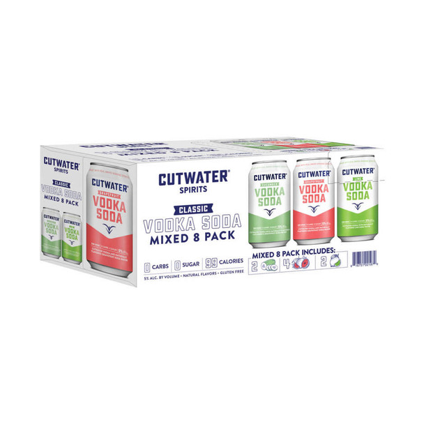 Cutwater Vodka Soda Variety Pack - 12 Oz - 8-PK - Aluminum