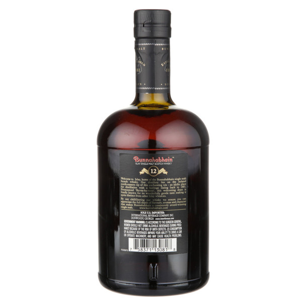 Bunnahabhain Single Islay 12 Year Scotch - 750 mL - 750ML - Glass