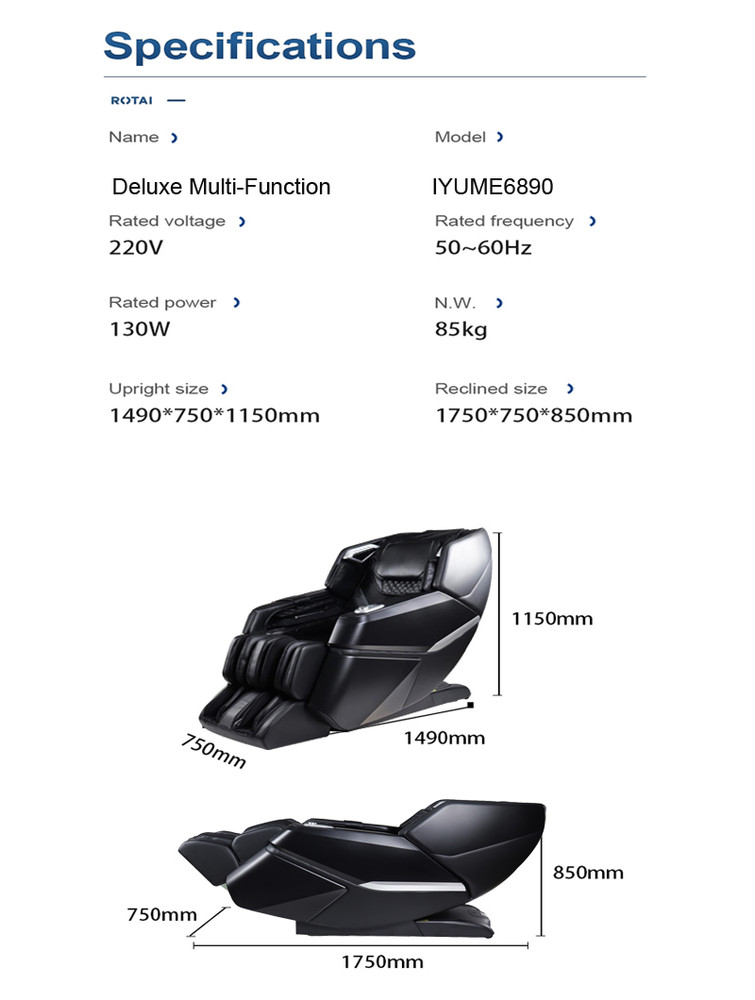 Deluxe 3D IYUME 6890 Massage Chair