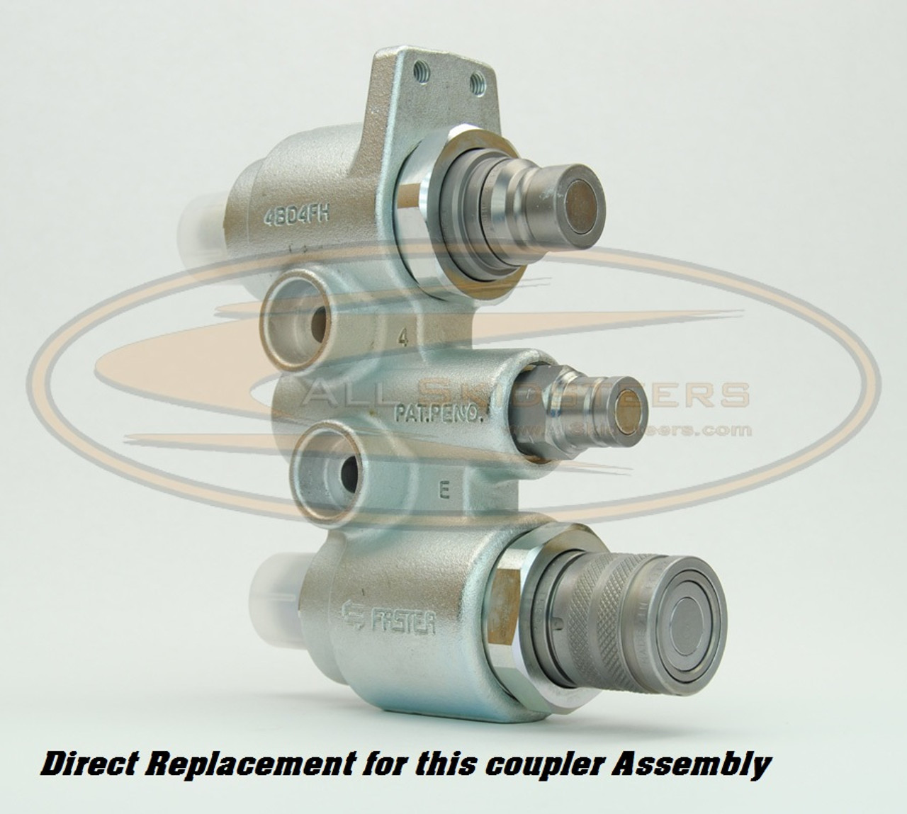 Hydraulic Flat Face High Flow Quick Coupler Block Assembly for Bobcat