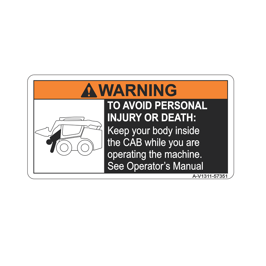 【367】確認用 V1311-57351 | Warning Decal for Kubota®
