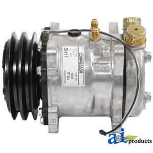 5176185 | Compressor, New, Sanden Style W/ Clutch (6332) for Case®