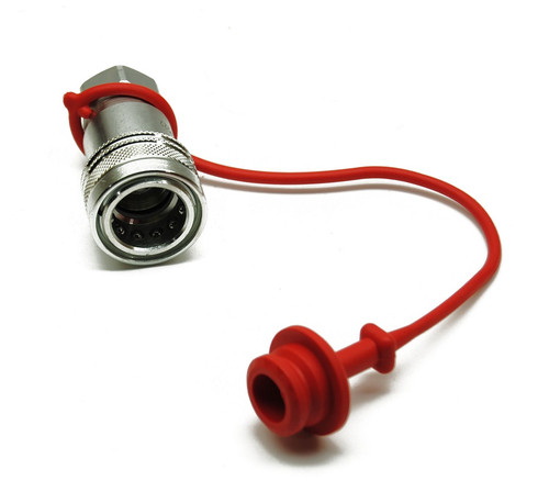 6598758 | Female Hydraulic Poppet Coupler Machine Side  for Bobcat |  Replaces OEM # 6598758