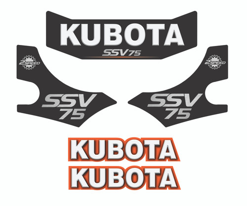 Decal Kit for SSV75 Kubota® Skid Steers   |  Replaces OEM # A-44171