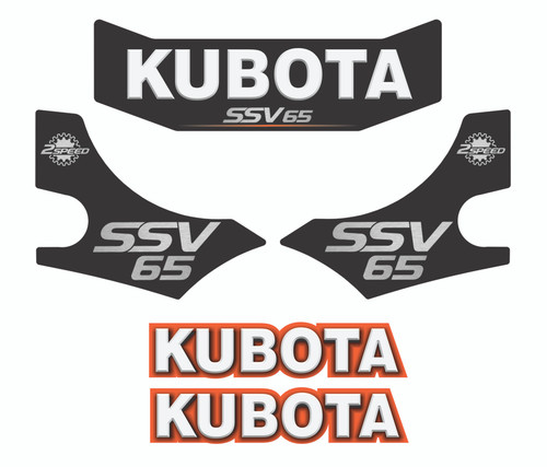 Decal Kit for SSV65 Kubota® Skid Steers   |  Replaces OEM # A-44172