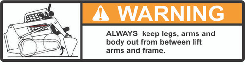 Warning Decal for Takeuchi |  08810-31551