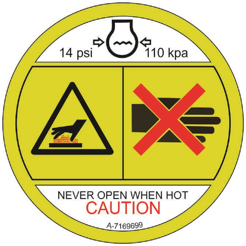Coolant Cap Warning Decal for Bobcat®
