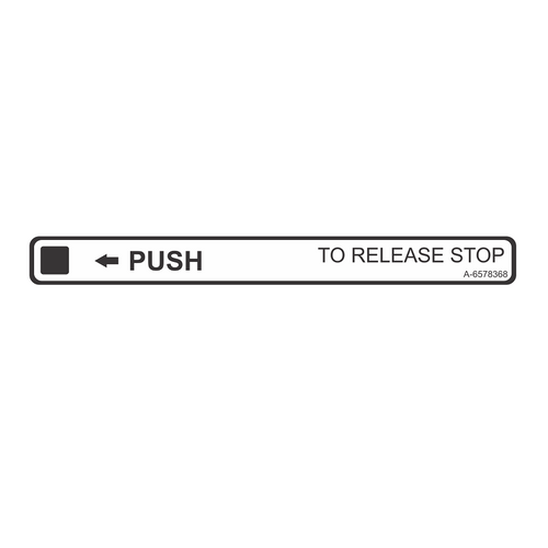 Push Decal for Bobcat® | Replaces OEM # 6578368