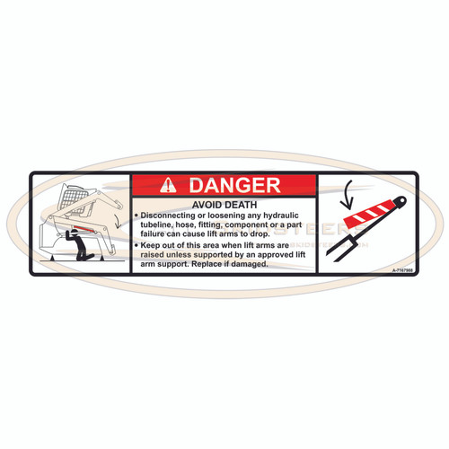 7167988 danger decal for bobcat skid steers