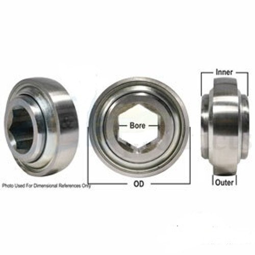 Bearing Ball Spherical Hex Bore Pre-Lube ||| A-205KRRB2-I Bearing Ball Spherical Hex Bore Pre-Lube ||| A-205KRRB2-I