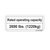 Operating Capacity Decal for Kubota® | Replaces OEM # V1411-57481