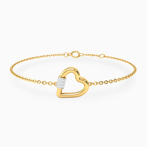 MLB443 - Heart Diamonds Chain Bracelet in 18K Gold - 21047110295-1.jpg