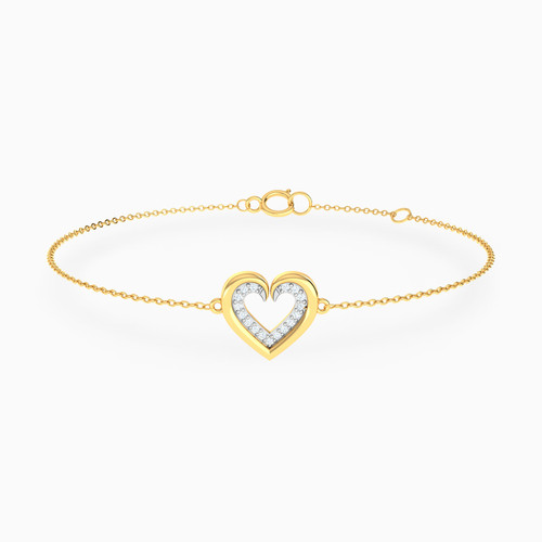 MLB444 - Heart Diamonds Chain Bracelet in 18K Gold - 21047110288-1.jpg