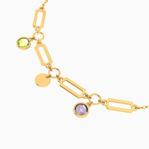LIB273 - Colored Stones Chain Bracelet in 18K Gold - 111304180411-4.jpg LIB273 - Colored Stones Chain Bracelet in 18K Gold - 111304180411-4.jpg