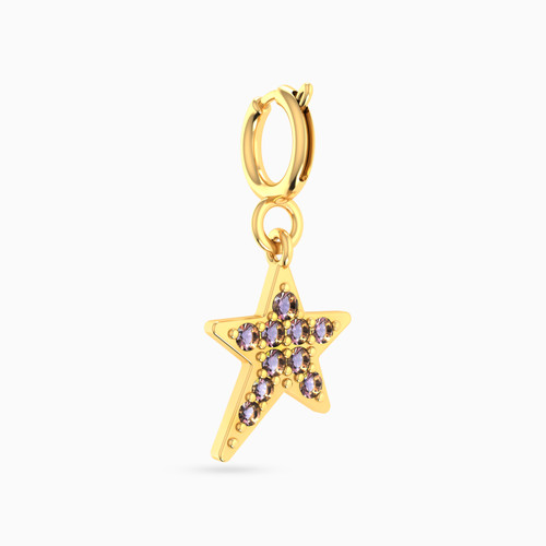MLN1364 - Star Purple Stone Charm in 18K Gold - 21053110094-4.jpg