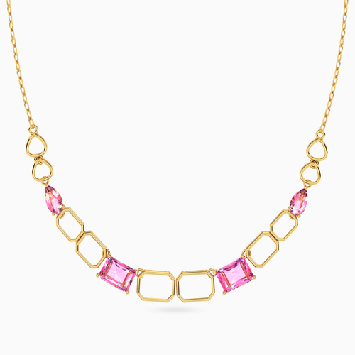 MLN1047 - Links Rose Stone Chain Necklace in 18K Gold - 21046111008-1.png