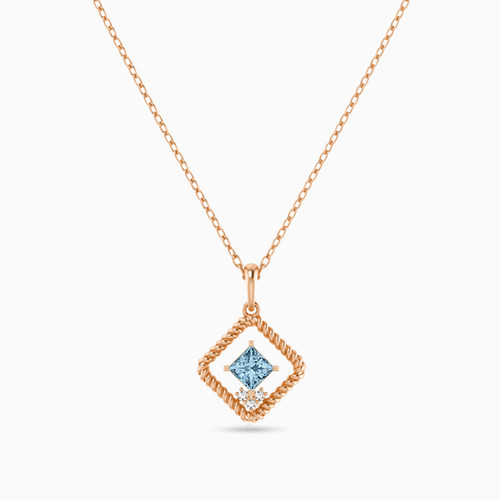 LIN344 - Square Diamond & Colored Stones Necklace in 18K Gold - 111404350040-1.jpg