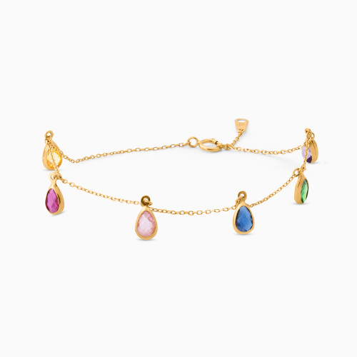 LIB138 - Oval Colored Stones Chain Bracelet in 18K Gold - 111304180002-1.jpg LIB138 - Oval Colored Stones Chain Bracelet in 18K Gold - 111304180002-1.jpg