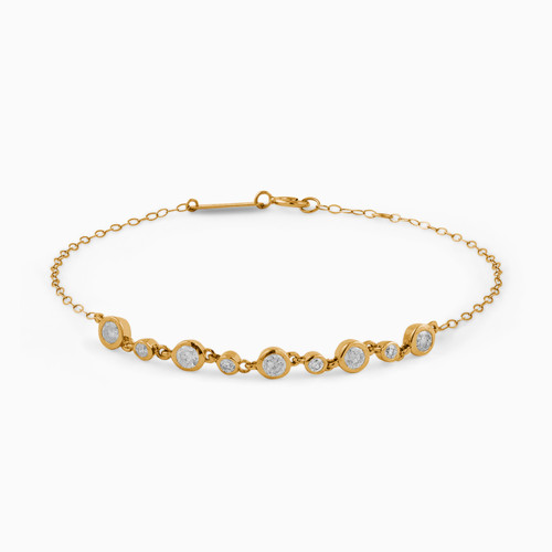 LDB115 - Circle Diamond Chain Bracelet in 18K Gold - EBR00002-1.jpg
