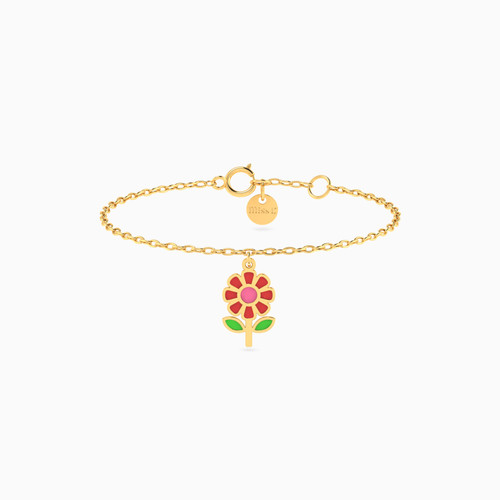 MLB404 - Kids Flower Chain Bracelet in 18K Gold - 21047140266-1.jpg