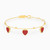 LIB102 - Heart Red Stone Chain Bracelet in 18K Gold - 111305130217-1.jpg LIB102 - Heart Red Stone Chain Bracelet in 18K Gold - 111305130217-1.jpg
