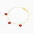 LIB102 - Heart Red Stone Chain Bracelet in 18K Gold - 111305130217-2.jpg LIB102 - Heart Red Stone Chain Bracelet in 18K Gold - 111305130217-2.jpg