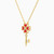LIN198 - Key Red Stone Necklace in 18K Gold - 111405130210-2.jpg