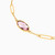 LIB281 - Oval Rose Stone Chain Bracelet in 18K Gold - 111304160409-4.jpg LIB281 - Oval Rose Stone Chain Bracelet in 18K Gold - 111304160409-4.jpg
