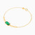 LIB279 - Baguette Green Stones Chain Bracelet in 18K Gold - 111304120417-3.jpg LIB279 - Baguette Green Stones Chain Bracelet in 18K Gold - 111304120417-3.jpg
