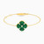LIB107 - Flower Diamond & Green Stones Chain Bracelet in 18K Gold - 111305100069-1.jpg LIB107 - Flower Diamond & Green Stones Chain Bracelet in 18K Gold - 111305100069-1.jpg
