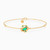 MLB388 - Flower Green Stones Chain Bracelet in 18K Gold - 21047110260-1.jpg