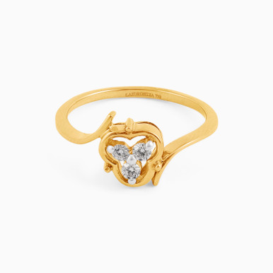 Flower Diamond Ring in 18K Gold - LRG00009