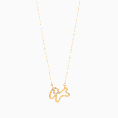 Aries Cubic Zirconia Necklace in 18K Gold - 21005180281