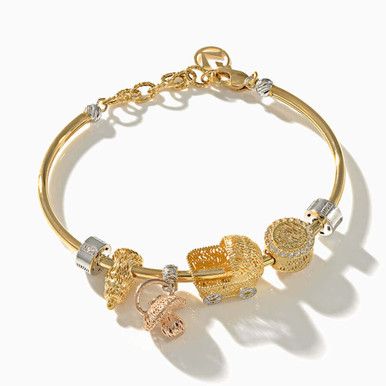 Baby Cubic Zirconia Chain Bracelet in 18K Gold - 21011110096
