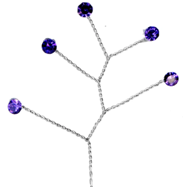 Rhinestone Spray Amethyst 12pk