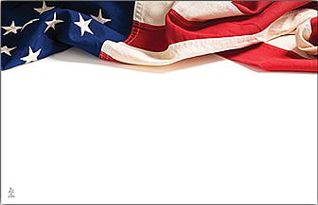 Cards plain w/flag at top 50/pack