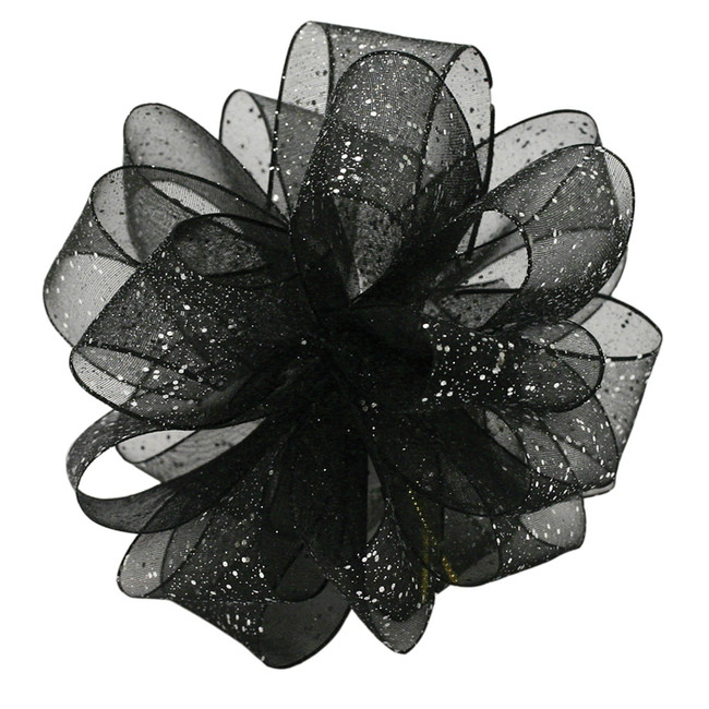 CORSAGE #3 FLASH wired BLK/SIL 25yrds
