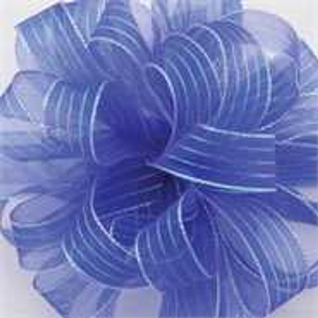 CORSAGE #3 STRIPED chiffon Royal blue 50yrds