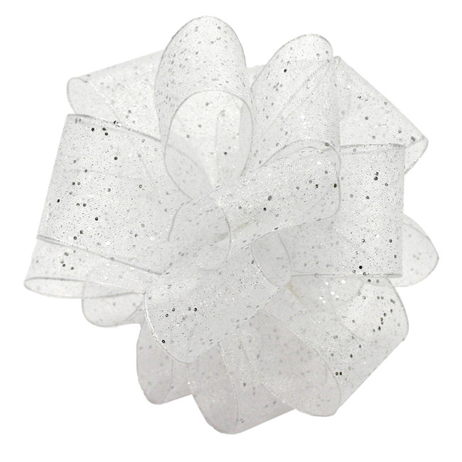 CORSAGE #3 FLASH wired wht/silver 25yrds 